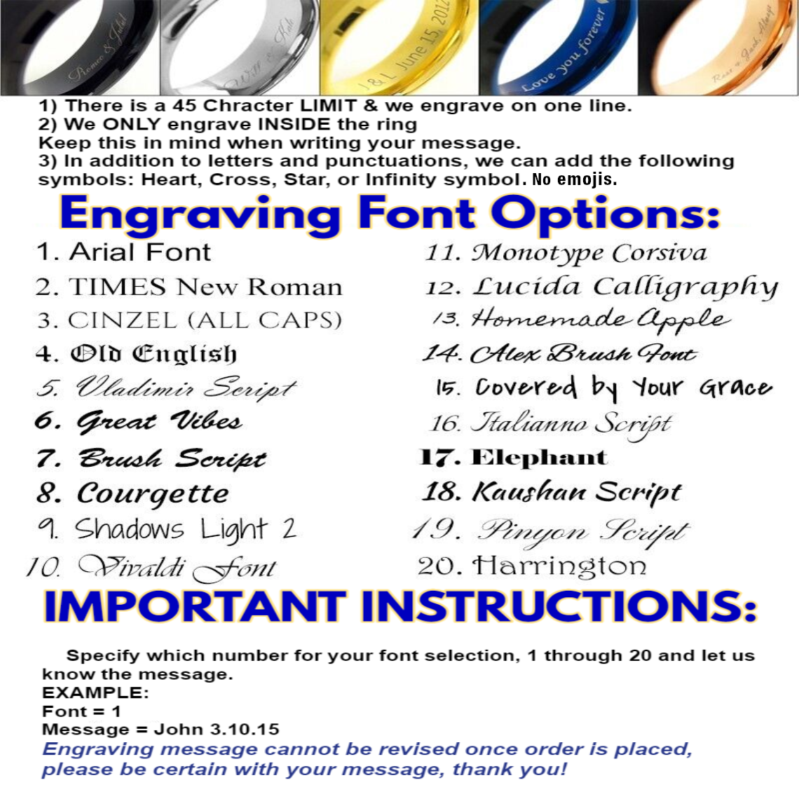 laser engraving service ring