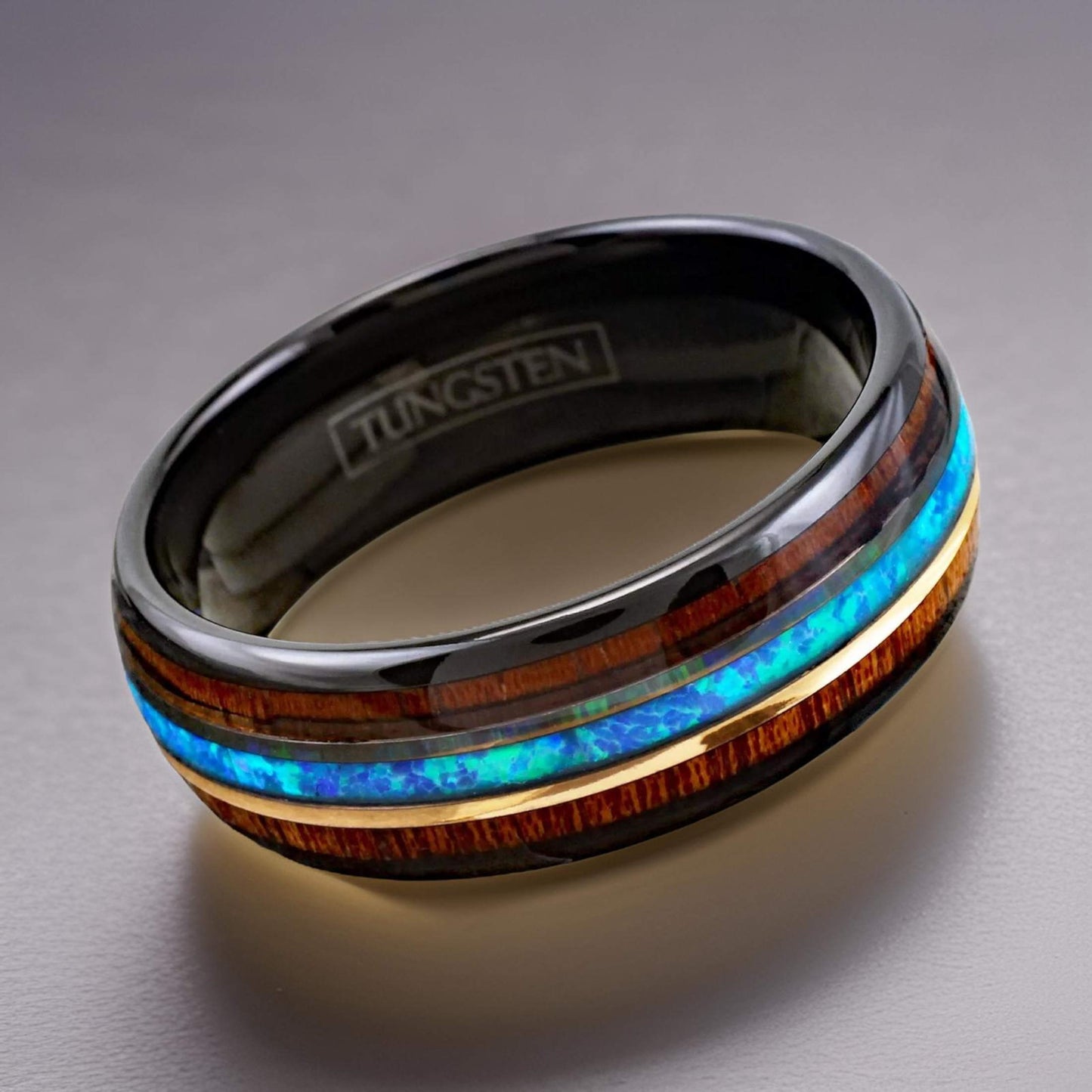 blue opal ring