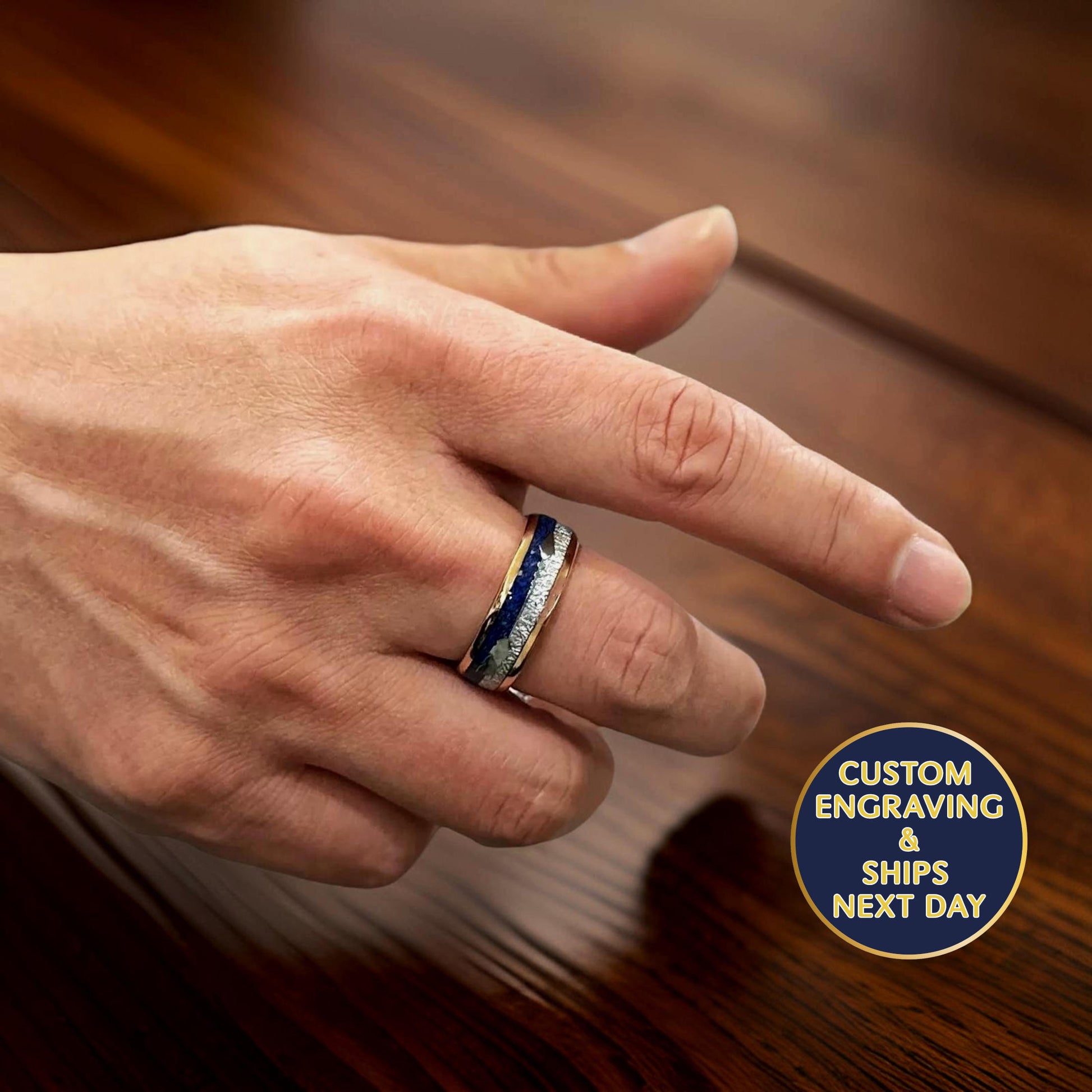blue gemstone ring
