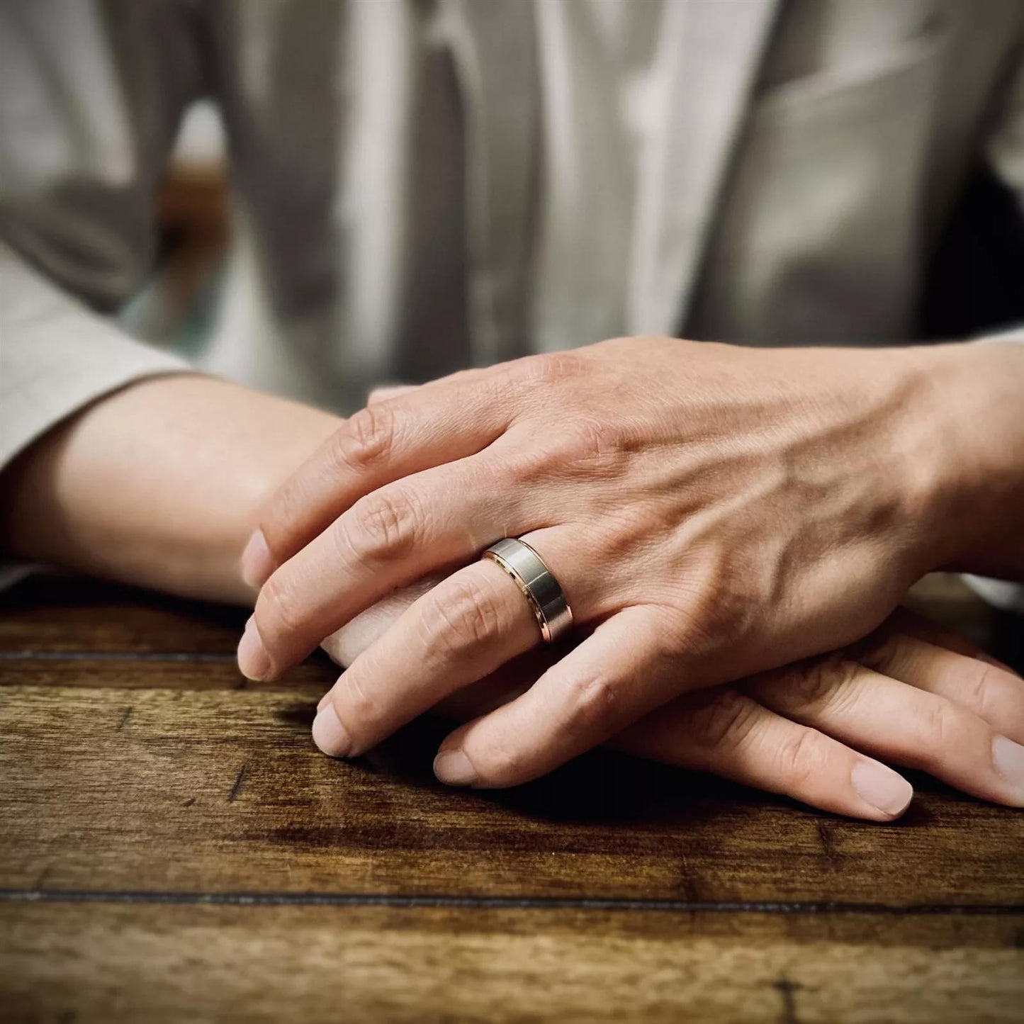 rose gold wedding band for mens