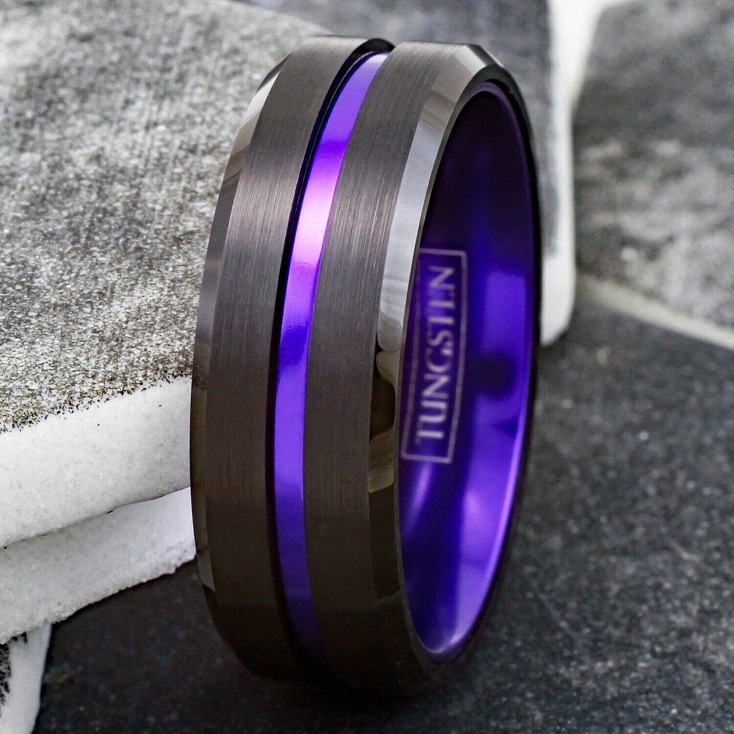 Thin Purple Line Ring, Survivor Appreciation Gift