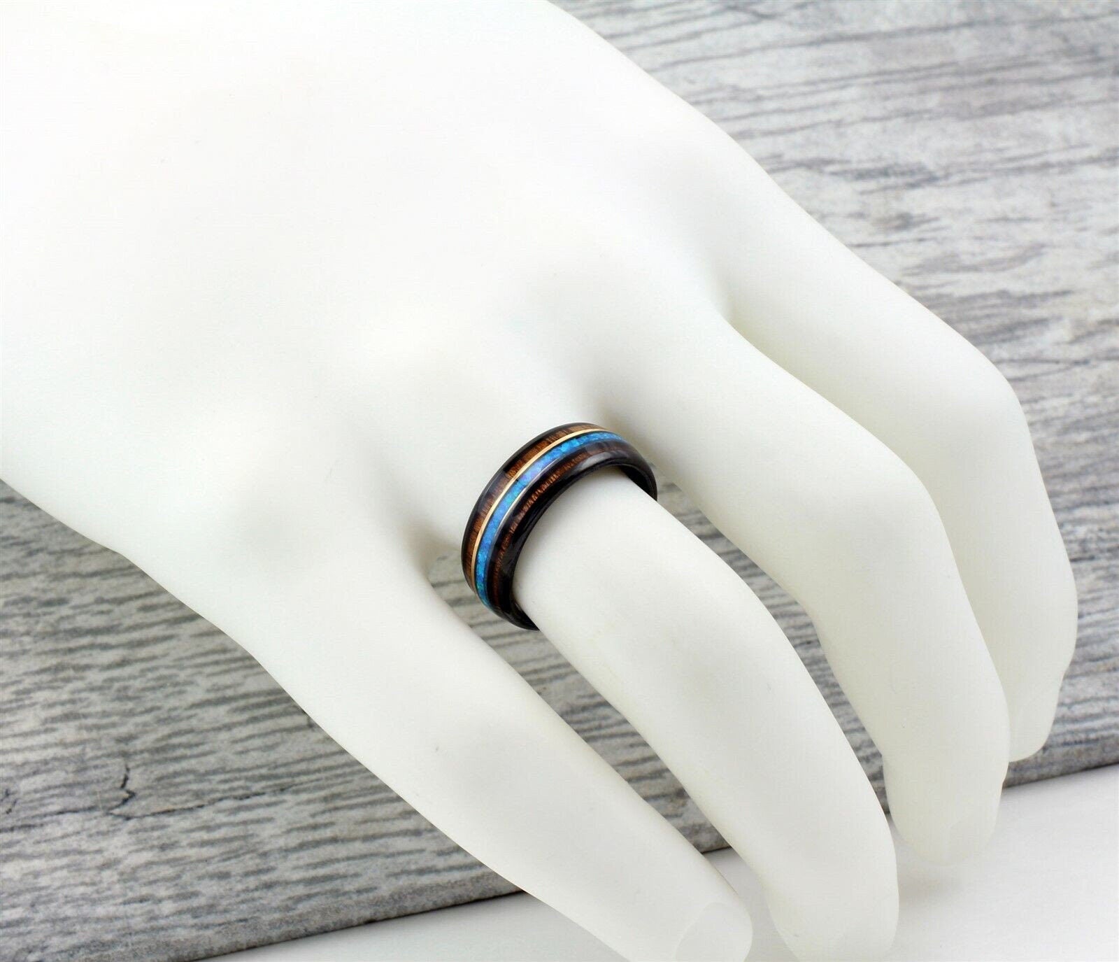 blue opal ring