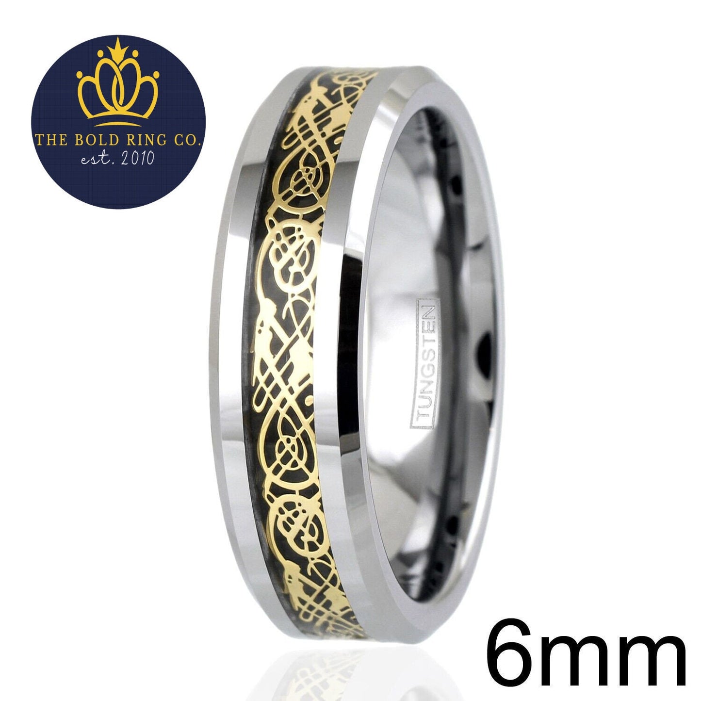 Gold Plated Celtic Dragon Ring