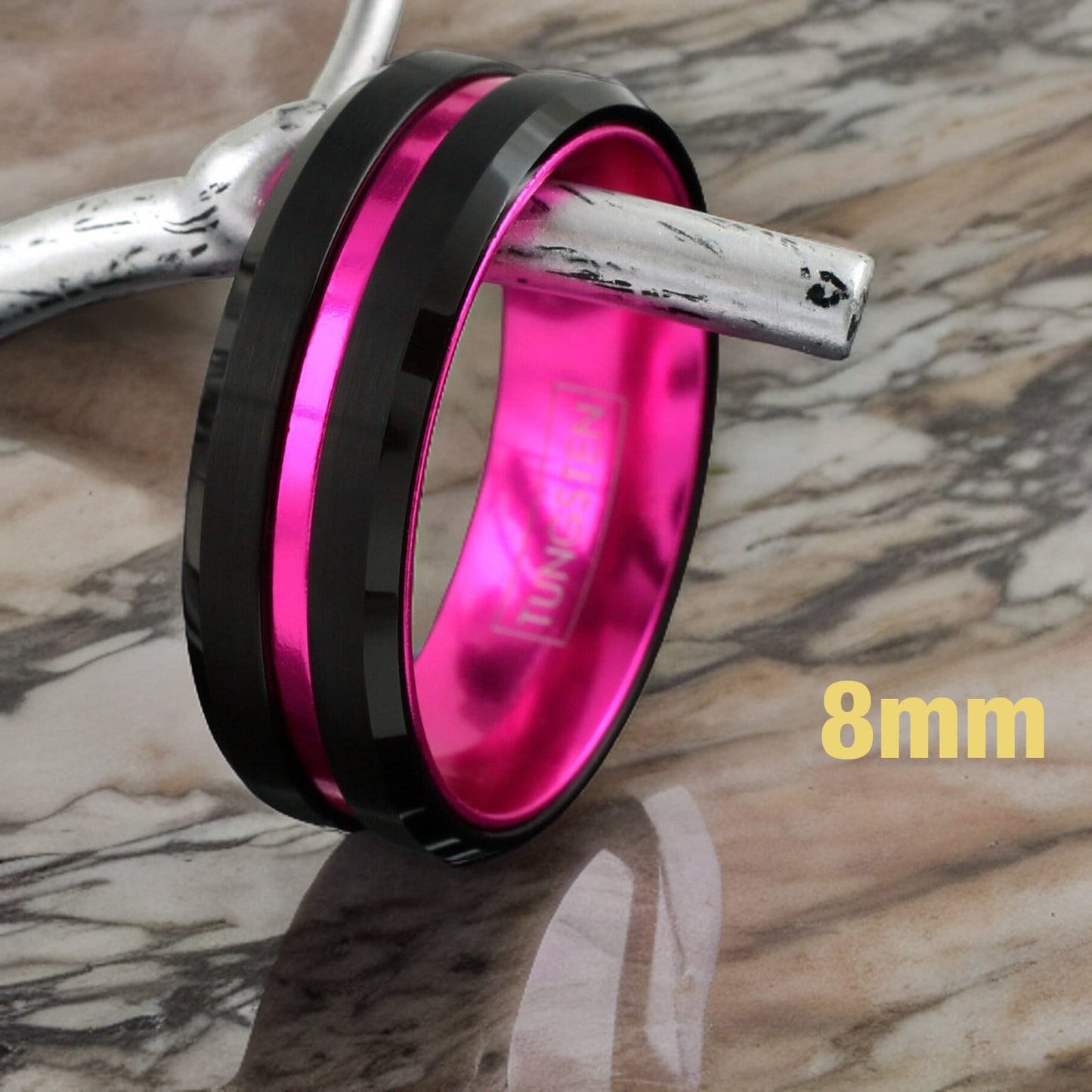 Thin Pink Line Ring, Breast Cancer Awareness Ring