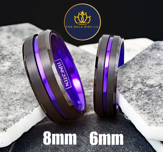 Thin Purple Line Ring, Survivor Appreciation Gift
