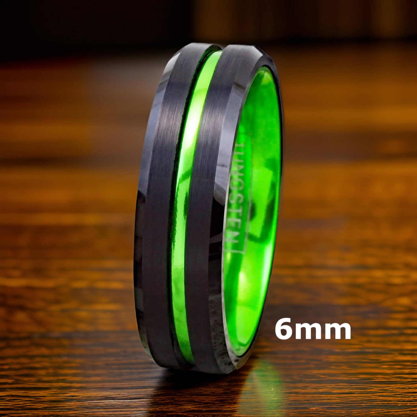 Thin Green Line Ring, Gift for Military Members