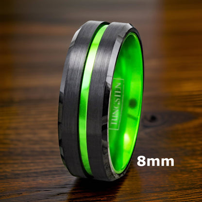 Thin Green Line Ring, Gift for Military Members