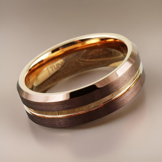 The Brown Ring, Rose Gold Ring with Bronze Finish