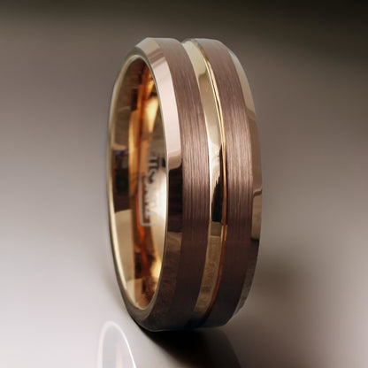 The Brown Ring, Rose Gold Ring with Bronze Finish