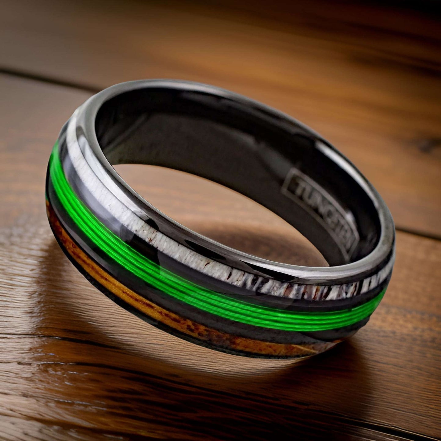 green fishing line ring