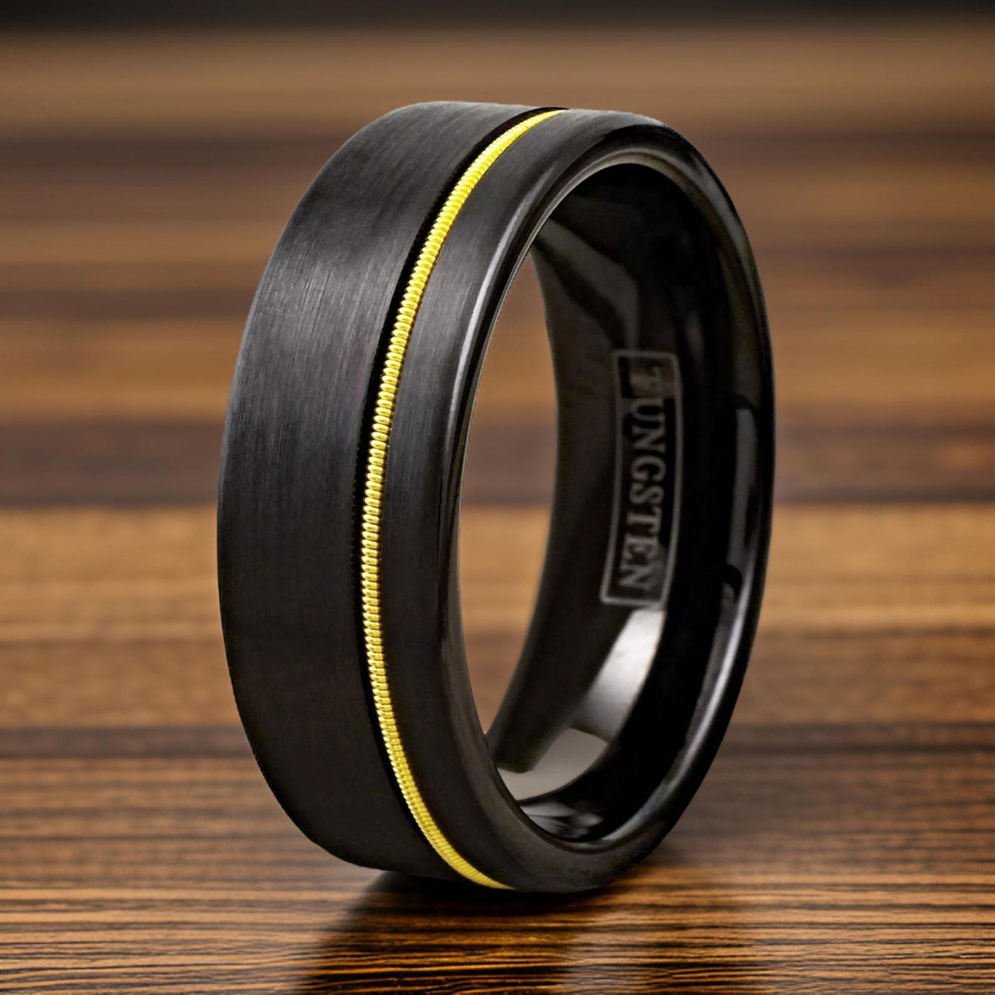 tungsten ring with guitar string