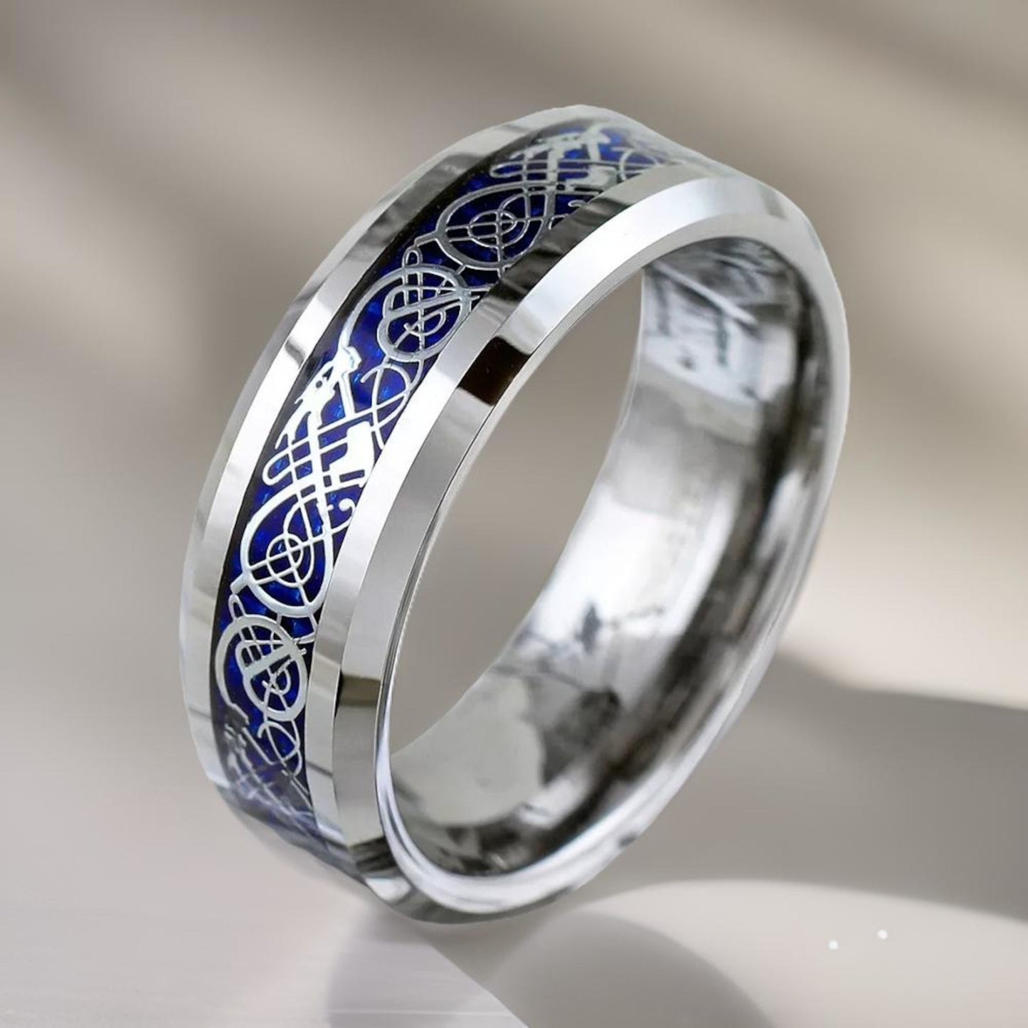 celtic dragon knot wedding band