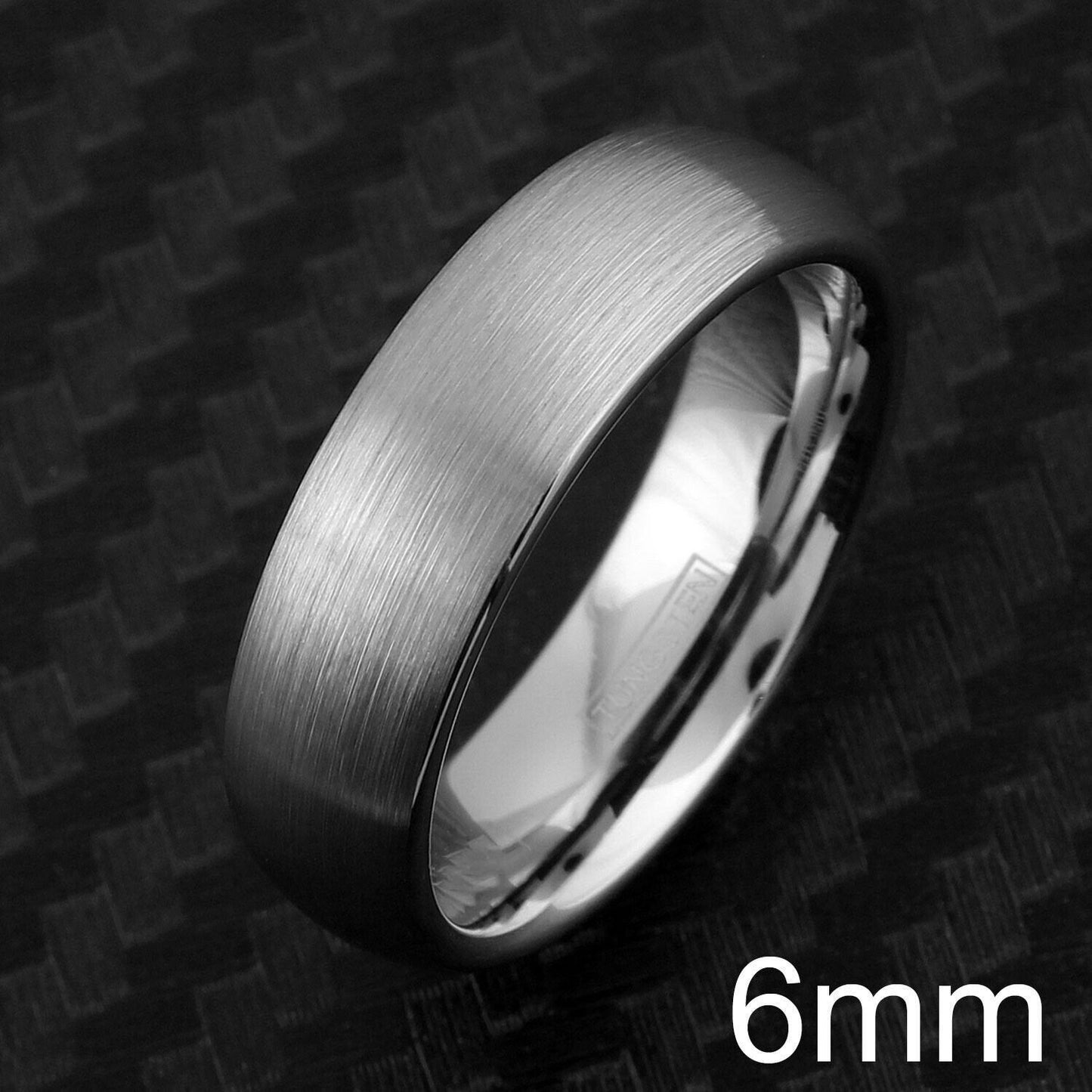 brushed plain wedding ring