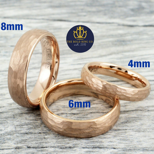 rose gold wedding bands