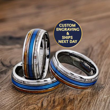 thin blue line wedding ring